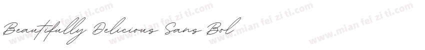 Beautifully Delicious Sans Bold字体转换